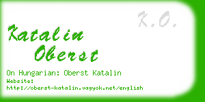 katalin oberst business card